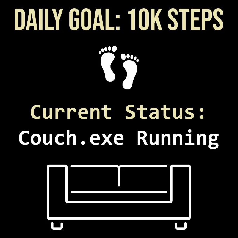 Tagesziel 10k Schritte Aktueller Status Couch.exe