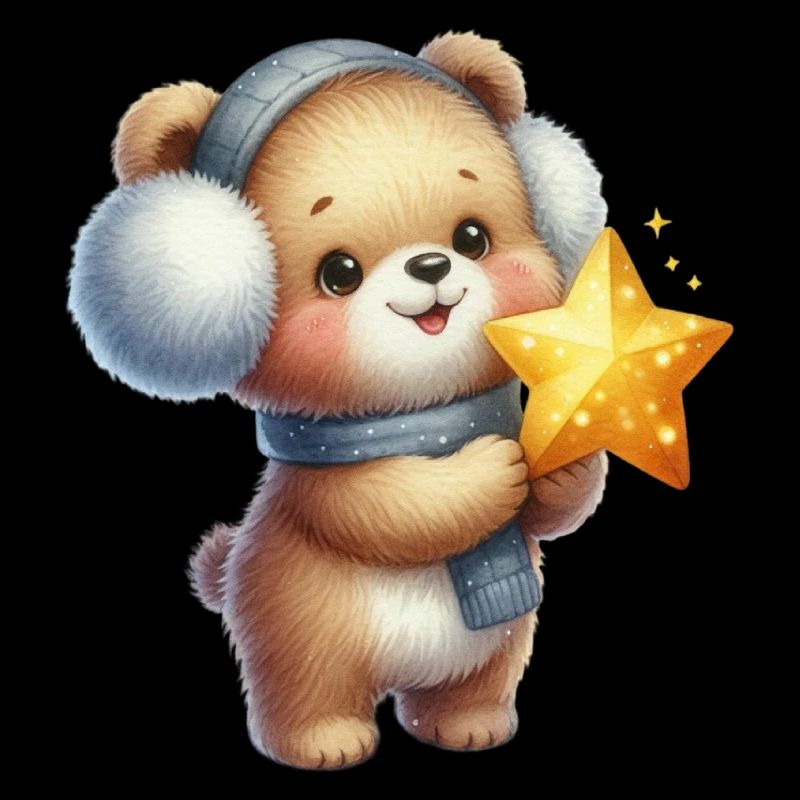 Cozy bear with Star Wish