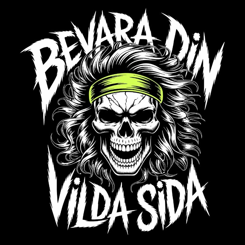 Conception du bandana en forme de crâne néon