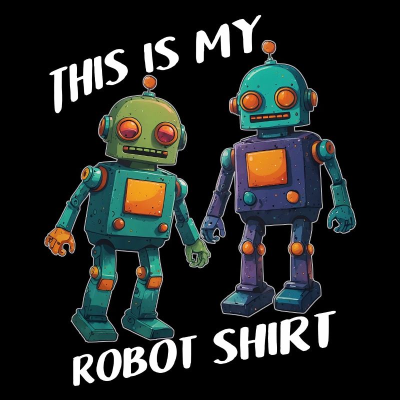 This is my robot shirt two cute little robots