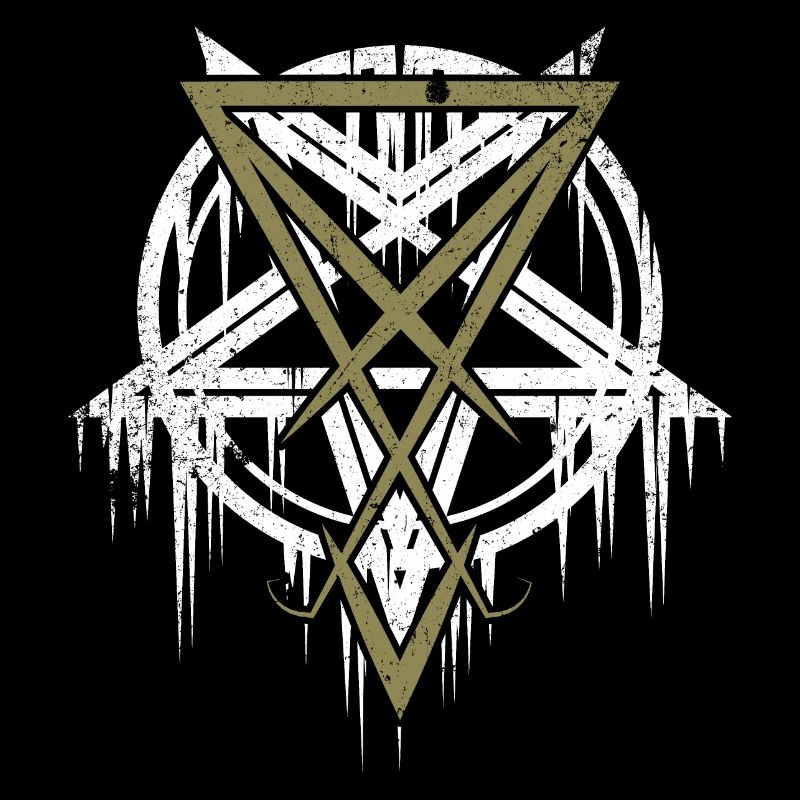 Pentagramm mit Luzifer-Symbol