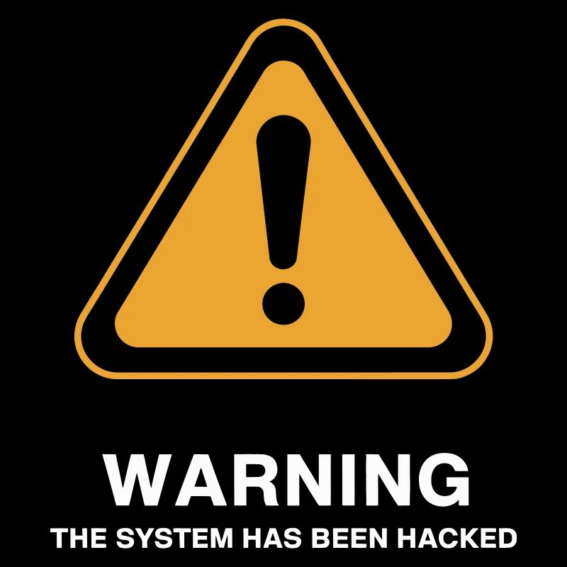 Warnsymbol für gehackte Systeme