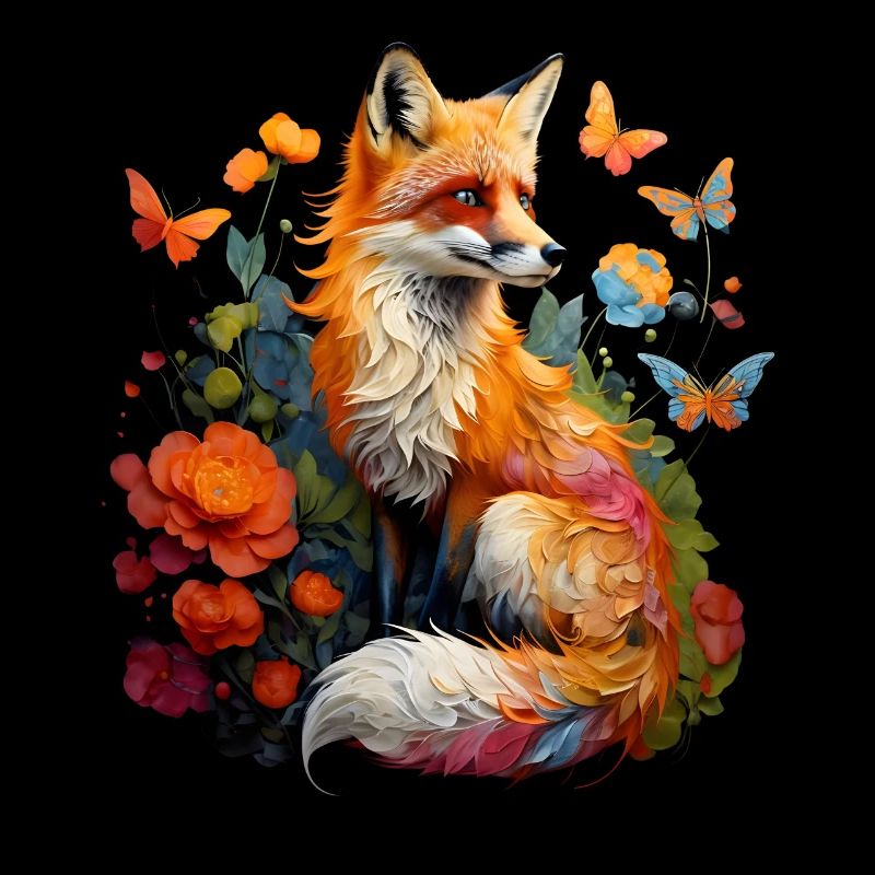 Fuchs Liebhaber Wald Blumen Kunst Füchse Cute Fox