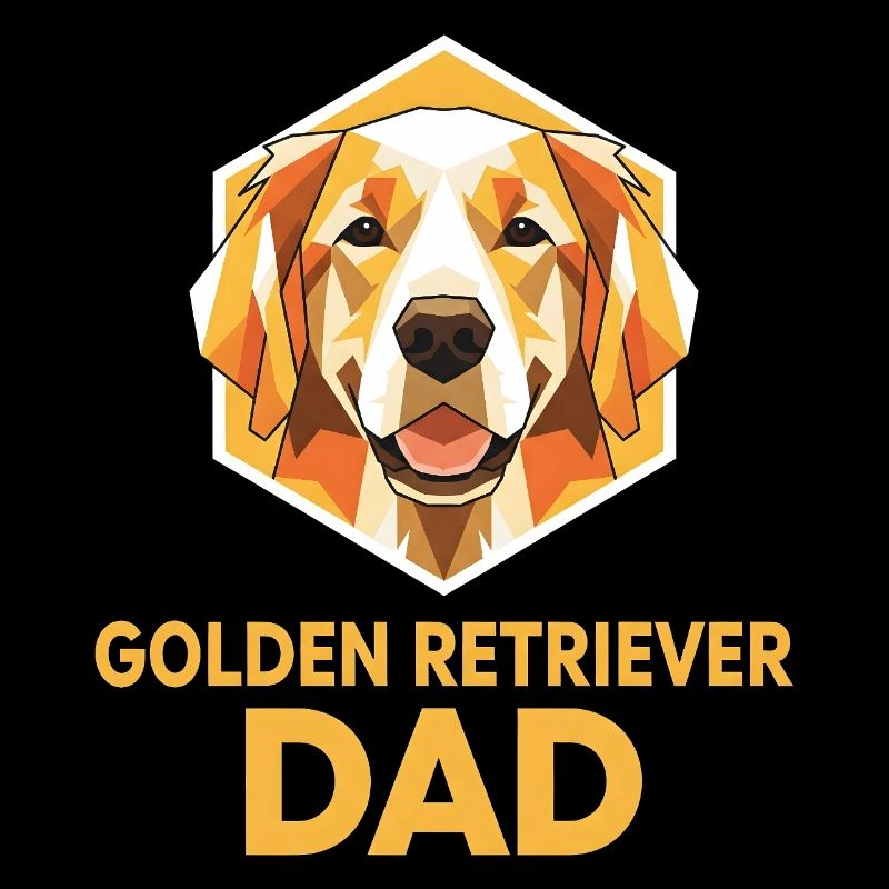 Golden Retriever Dad Polygon Dog