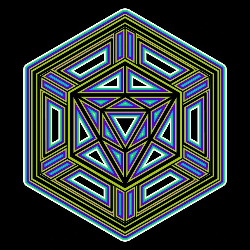 Sacred Geometry Hexagon Mandala Goa Psytrance Om