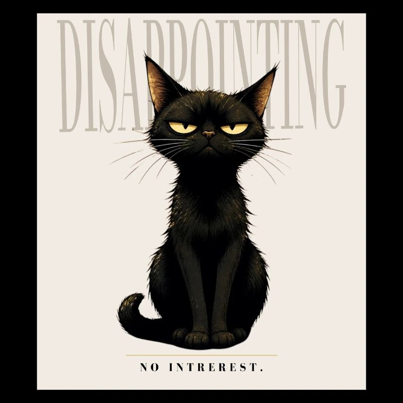 Disappointing. – Sarcastic Black Cat Design