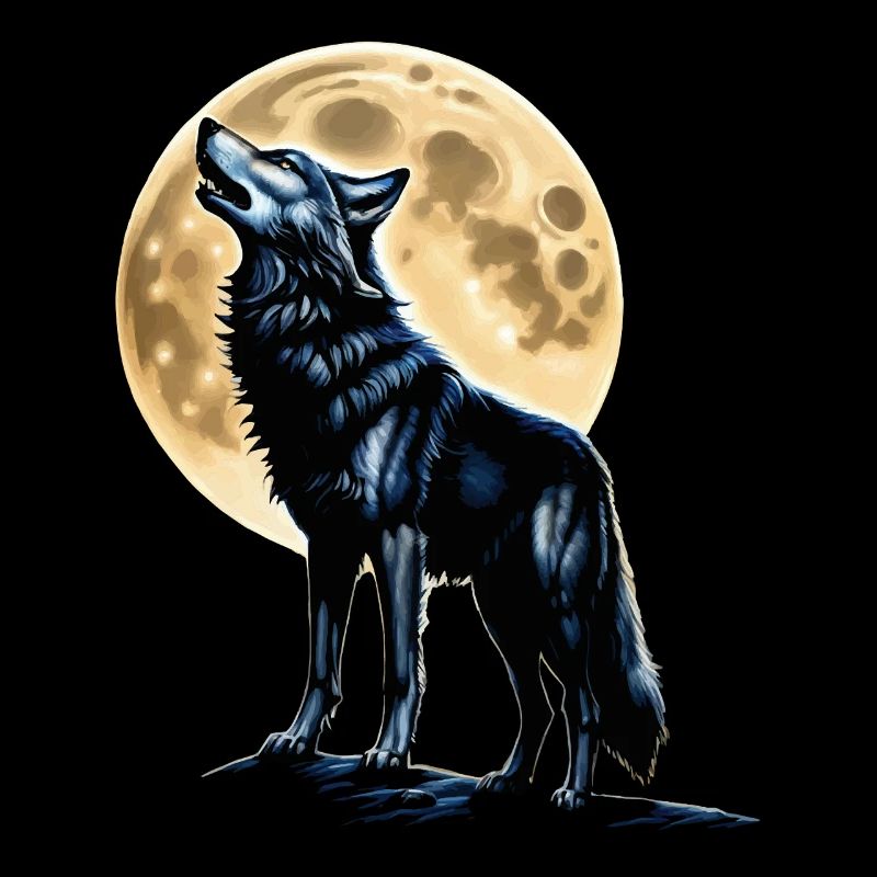 Wolf Liebhaber Wildtier Kunst Wolf Bunt Tier