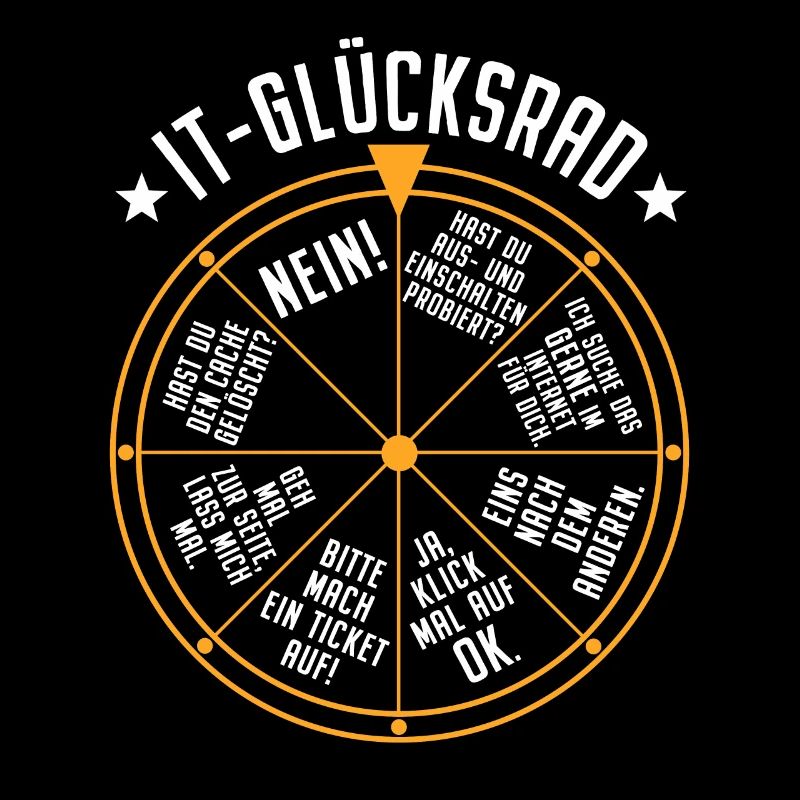 IT Support Glücksrad Service Desk IT Helpdesk Nerd