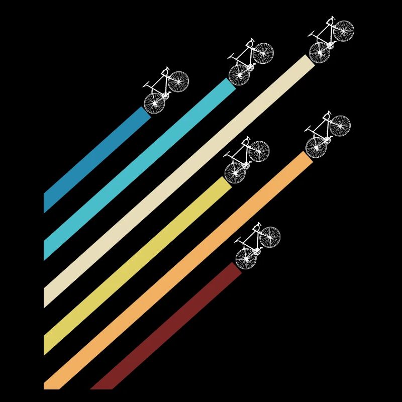 Vélo de route avec des rayures colorées
