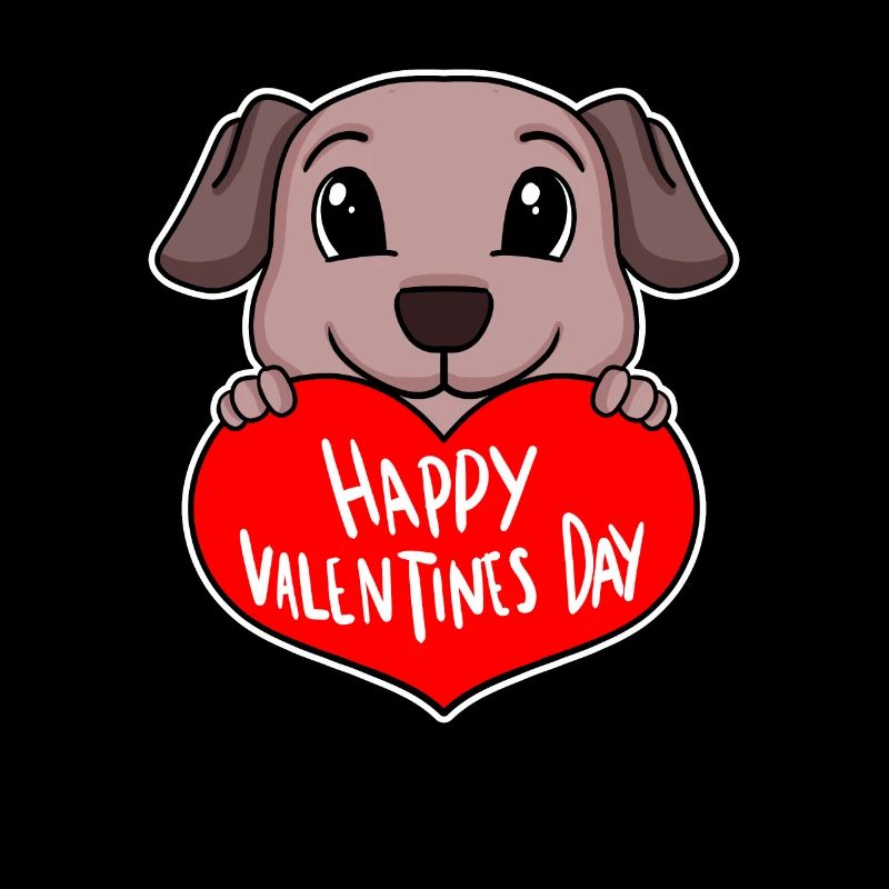 Valentinstag Herz Hund Hundebesitzer