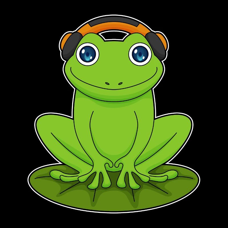 Frog Headphone Musique