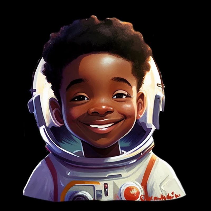 Junge Astronautin Mit Strahlen