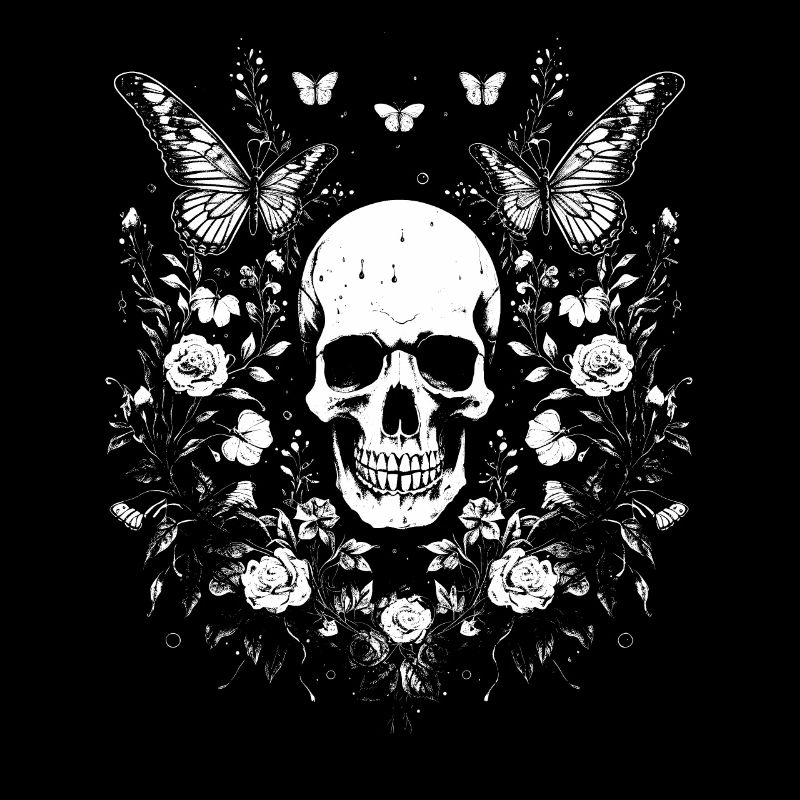 Fairycore Gothique Esthétique Fée Grunge Crâne