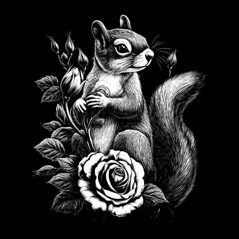 Eichhörnchen Rose Blumen Ästhetik Hörnchen