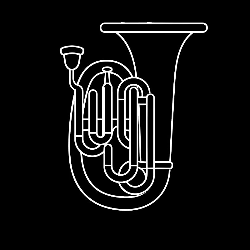 Dessin au trait de tuba