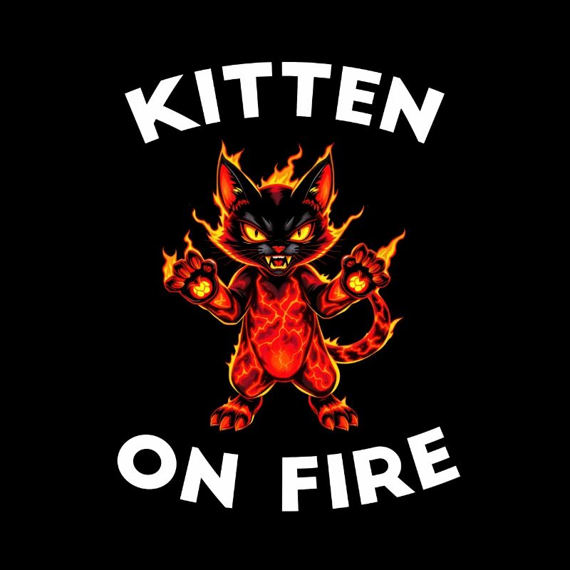 Chat de Feu et de Lave - Chaton en feu