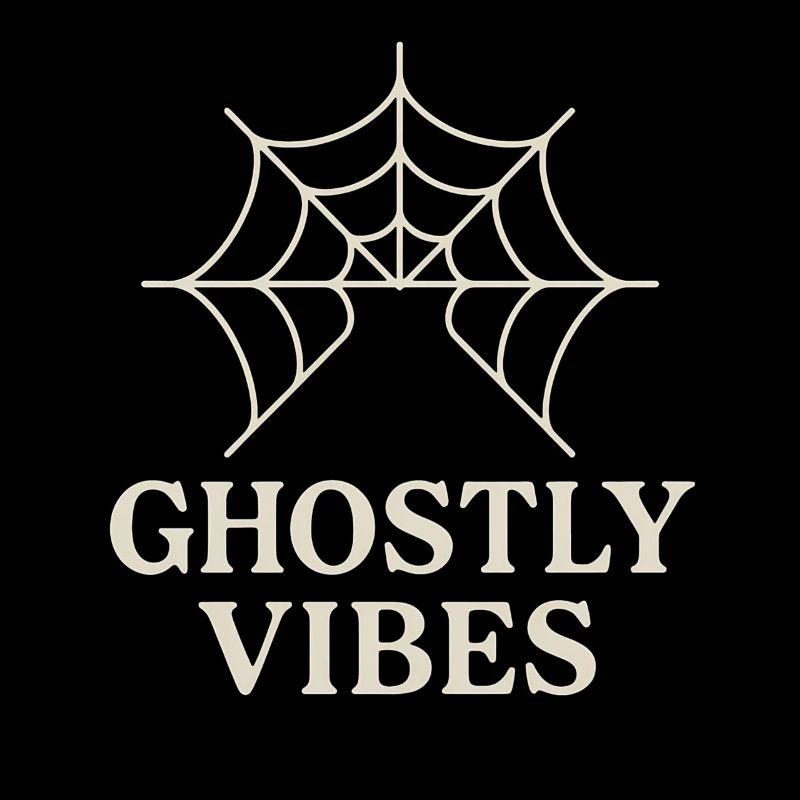 Spider web design with ghostly vibes