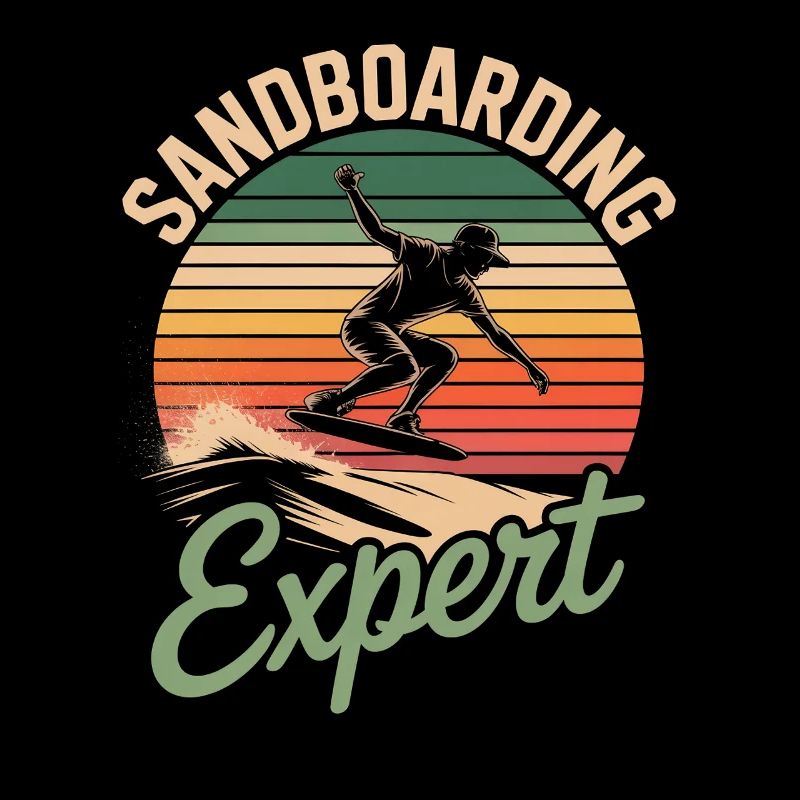 Rétro coucher de soleil Sandboarder Expert Été