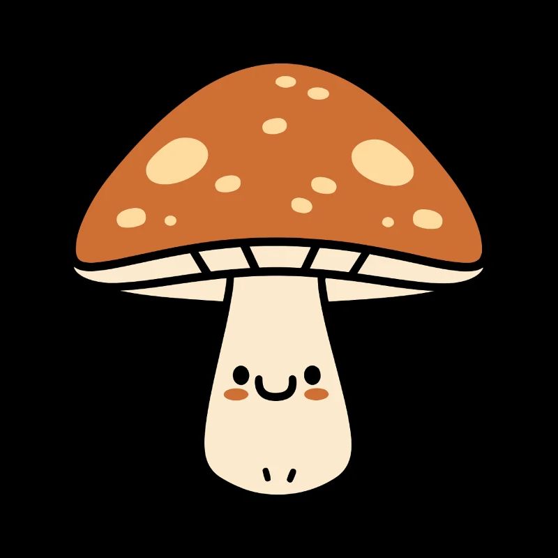 Champignon Kawaii Joyeux