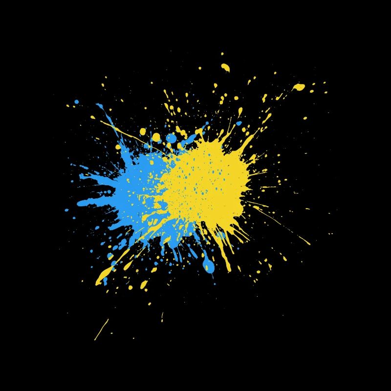 Two-Color Speckle Art Blue Yellow