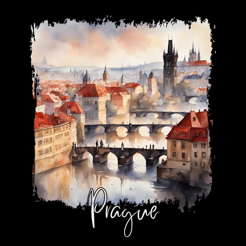 Aquarelle de Prague, Prague République tchèque