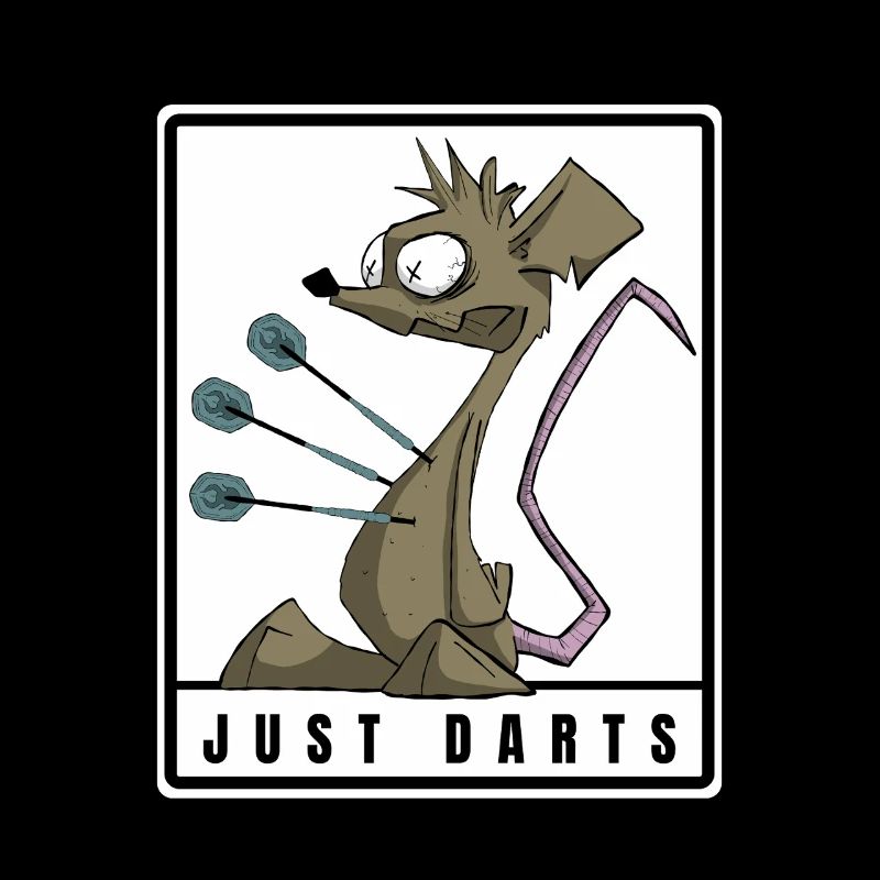 Drôle de fléchettes motif comique. JUSTE DES FLÉCHETTES