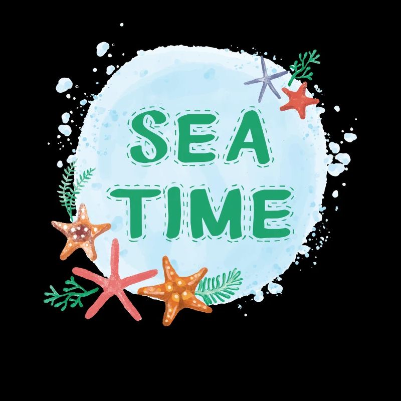 Sea Time Wasserfarben-Design