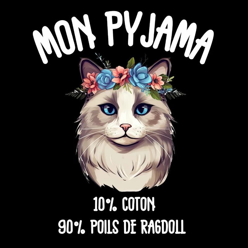 Pyjama Poils de Chat Ragdoll Humour