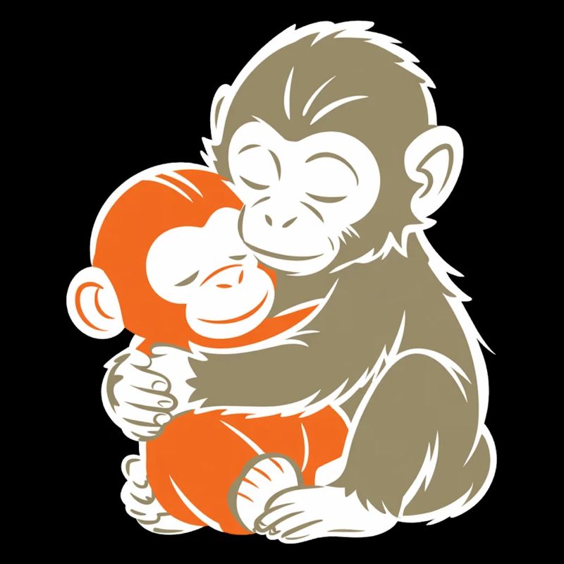 Hugging Monkey Duo
