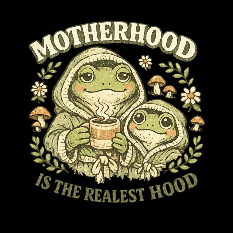 Drôle de maman grenouille Tee : la maternité est le quartier le plus authentique