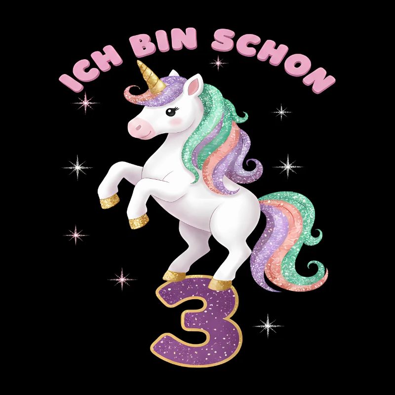 4. Geburtstag Einhorn Mädchen Ich bin schon 4