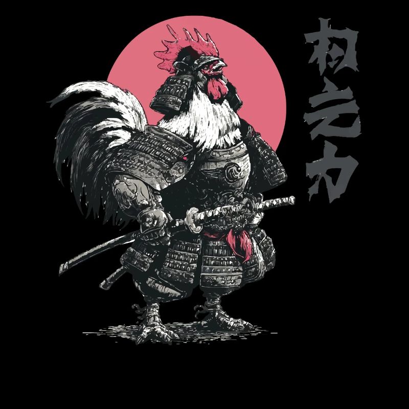 Hahn-Samurai-Rüstungsdruck