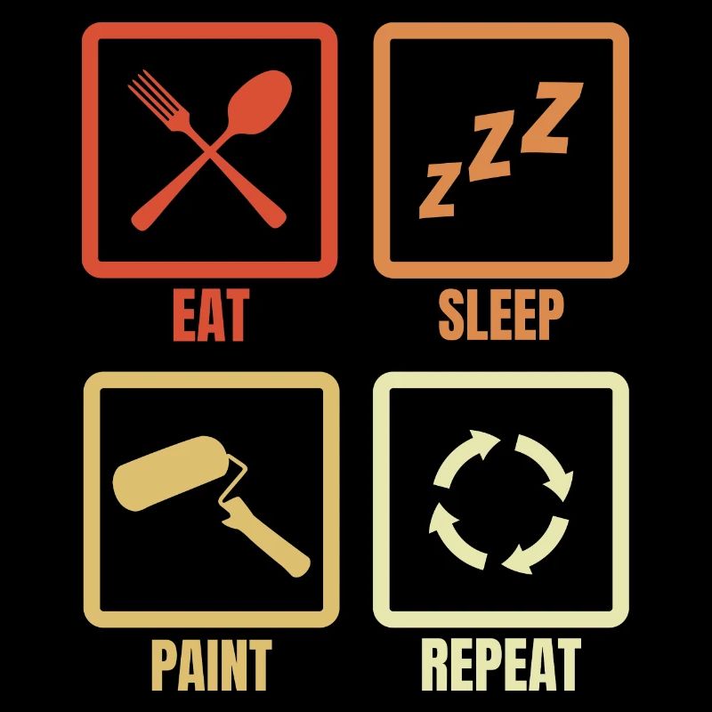 Manger Sommeil Peinture Répéter