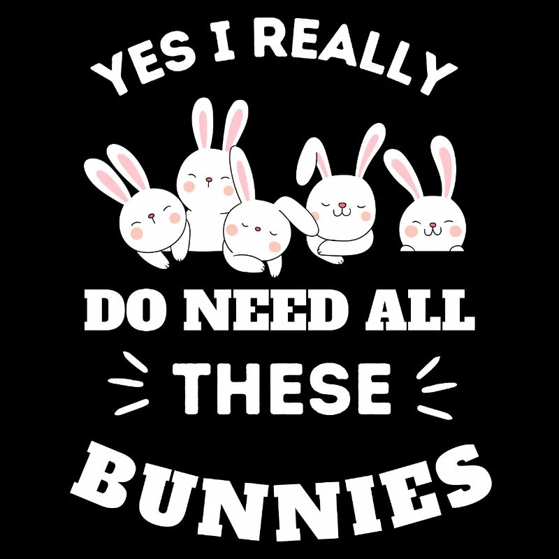 Whimsical Bunny Squad Tee Design