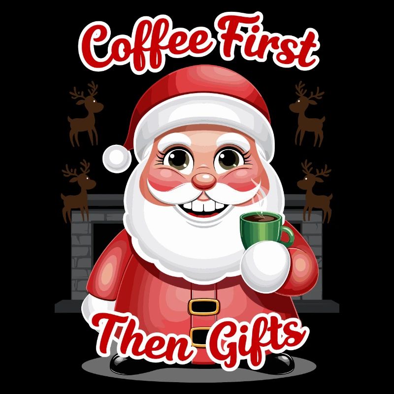 Weihnachtsmann mit Kaffee