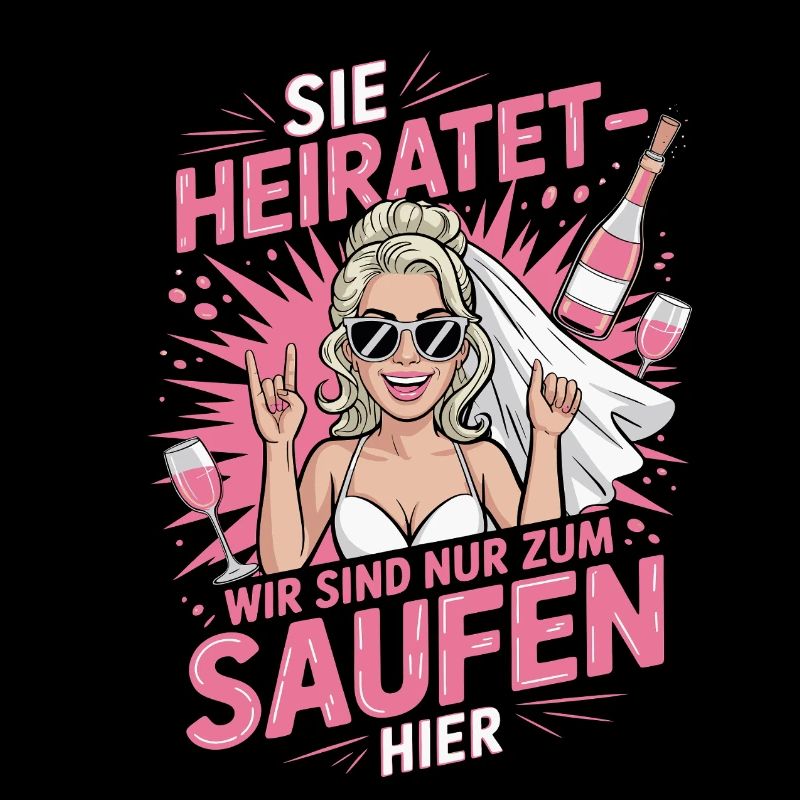 Funny German Hen Party Sie Heiratet Design