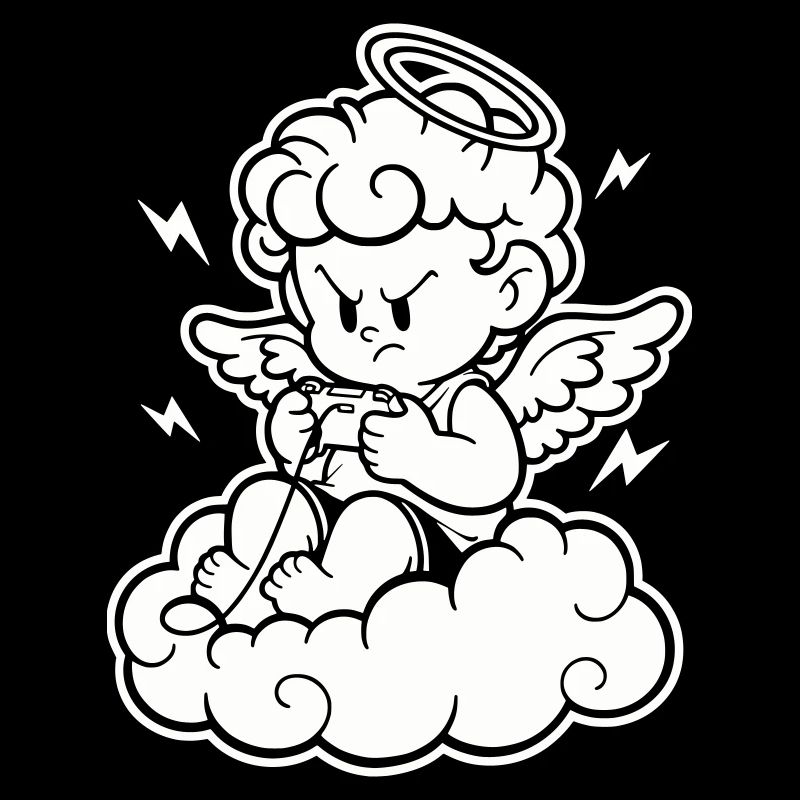 Rage Gaming Cherub – Wütender Engel zockt