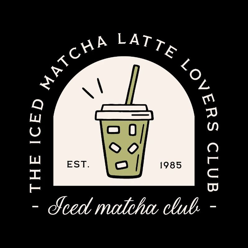 Iced matcha latte lovers Japanese drink funny