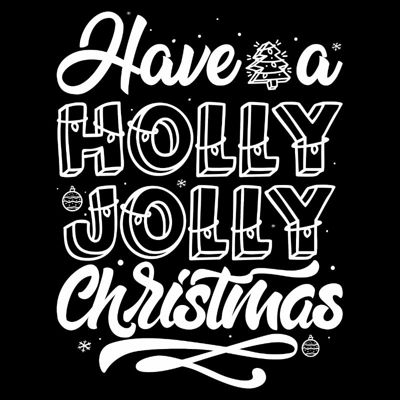 Lettrage à la main de Noël Holly Jolly