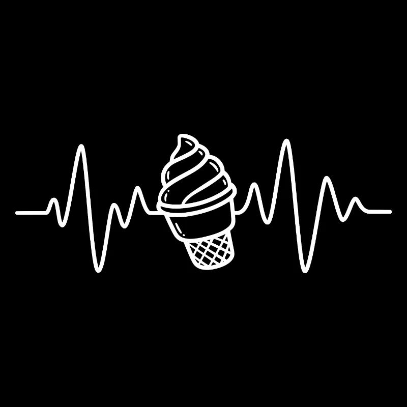 Softeis Eis Creme Herzschlag