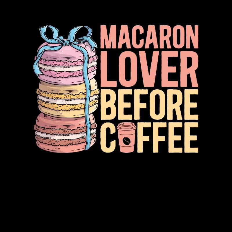 Amateur de macarons avant la préparation du café Amateur de café