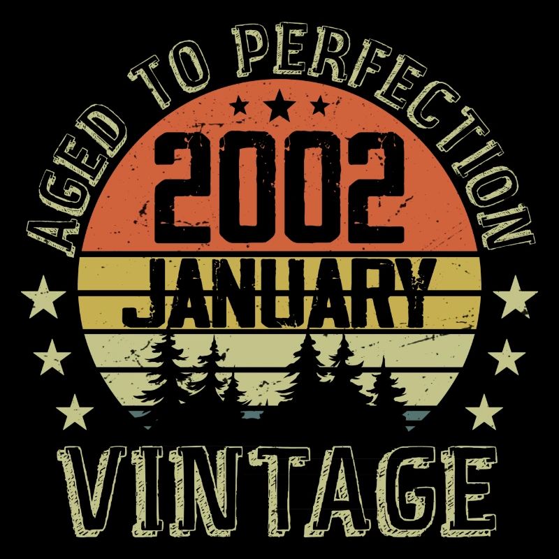 Nées En Janvier Cadeau D'anniversaire Janvier 2002
