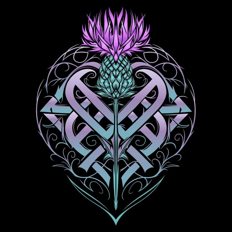 Distel Schild Celtic Knots Thistle Lover