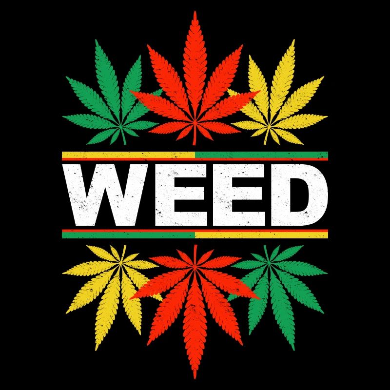 Lebendiges Design mit Cannabisblattmustern