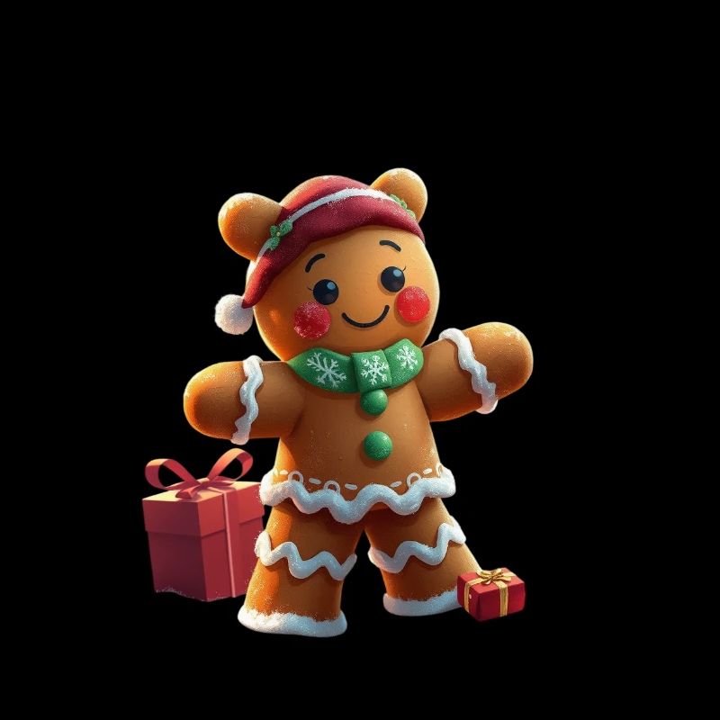 Gingerbread man with winter splendour
