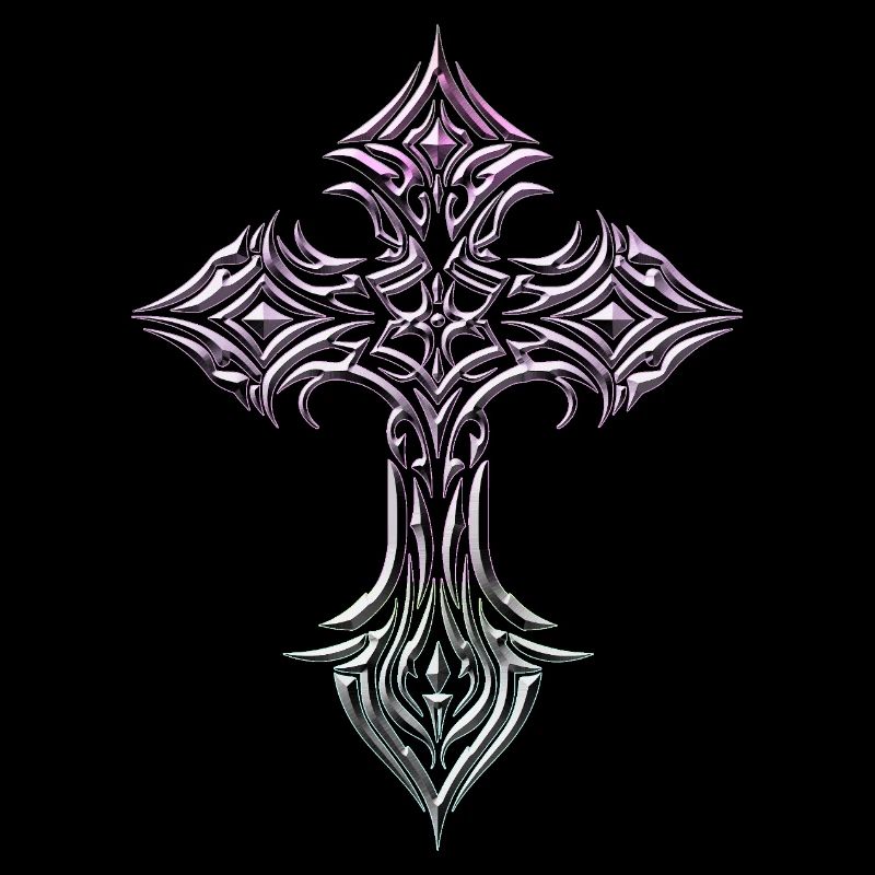 Iridescent Cross Glyph