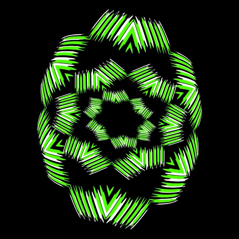 Neon Mandala Fächer Muster