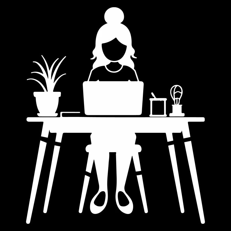 Learning Woman Computer Job