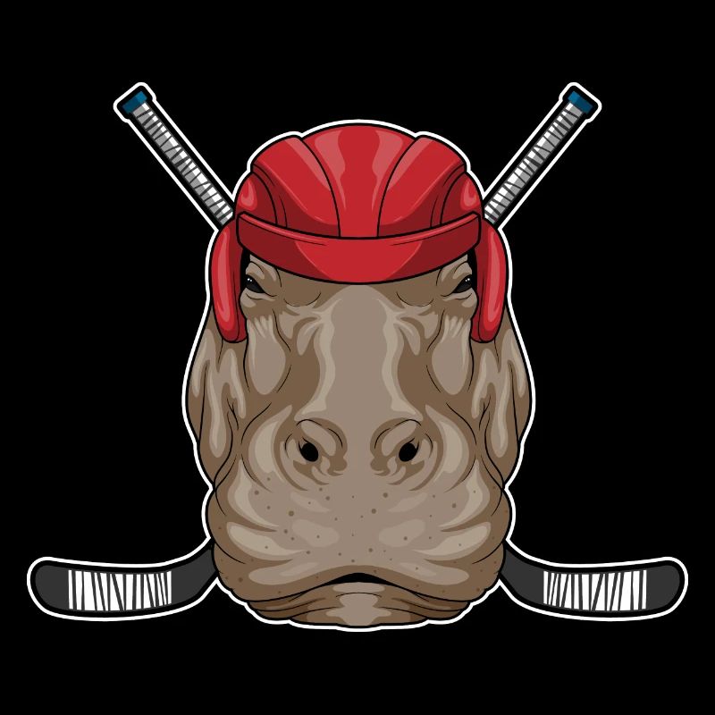 Nilpferd Eishockey Eishockeyschläger