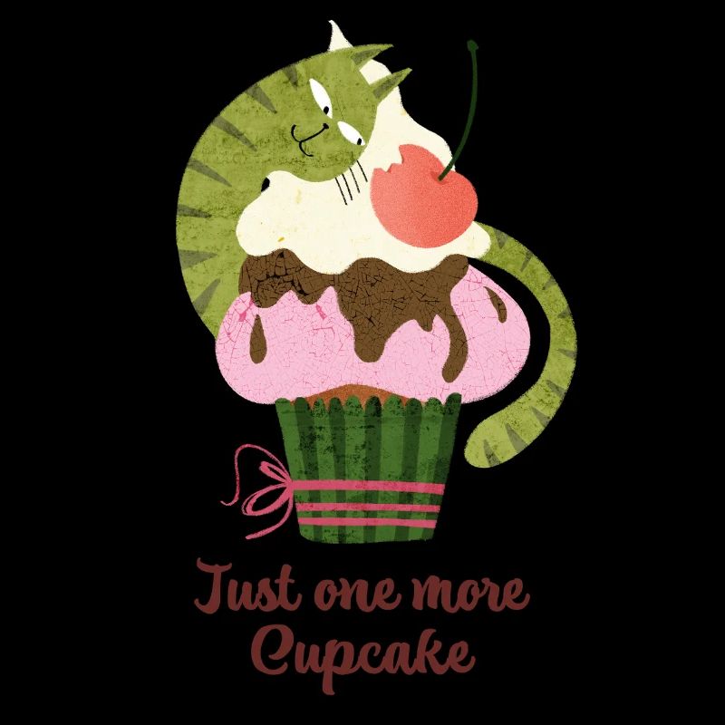 Just One More Cupcake Cute Cat Funny Dessert Lover